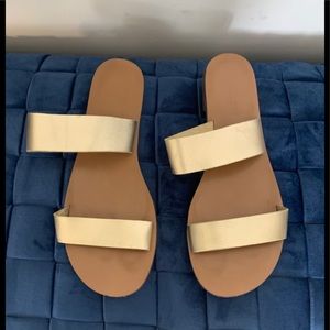 JCrew Gold Metallic Sandal